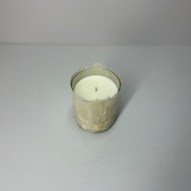 Small White Feather Candle 2